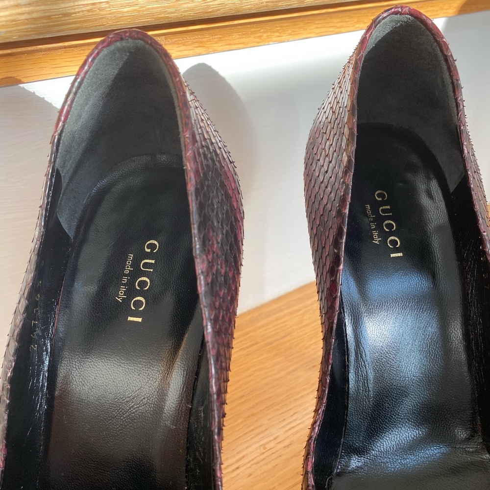 Gucci Python Skin Heels - image 6